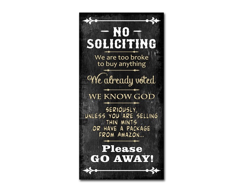 no soliciting wood sign funny sign wood sign printable