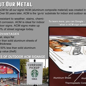 an advertisement for a restaurant called acm