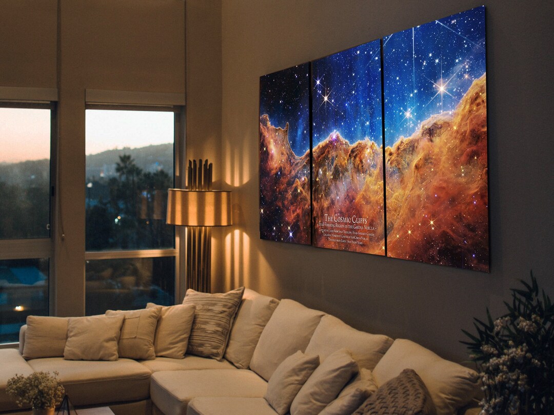 James Webb NASA Space Telescope Image of the Carina Nebula Printed on ...