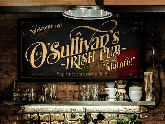 Old Irish Pub Signs Personalized Irish Pub T Shirts, Hoodies, & More