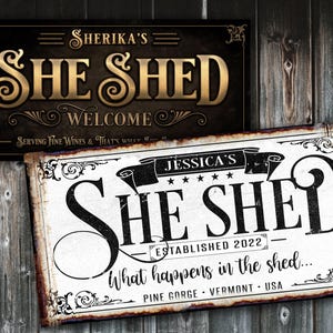 She Shed Sign | She Shed Decor | Farmhouse She Shed | Gift for Her