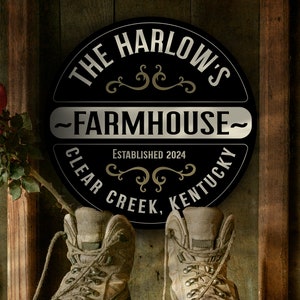 Solid Wood Farmhouse Sign, Personalized Farmhouse Sign, Farmhouse Décor, Family Name Farmhouse Sign