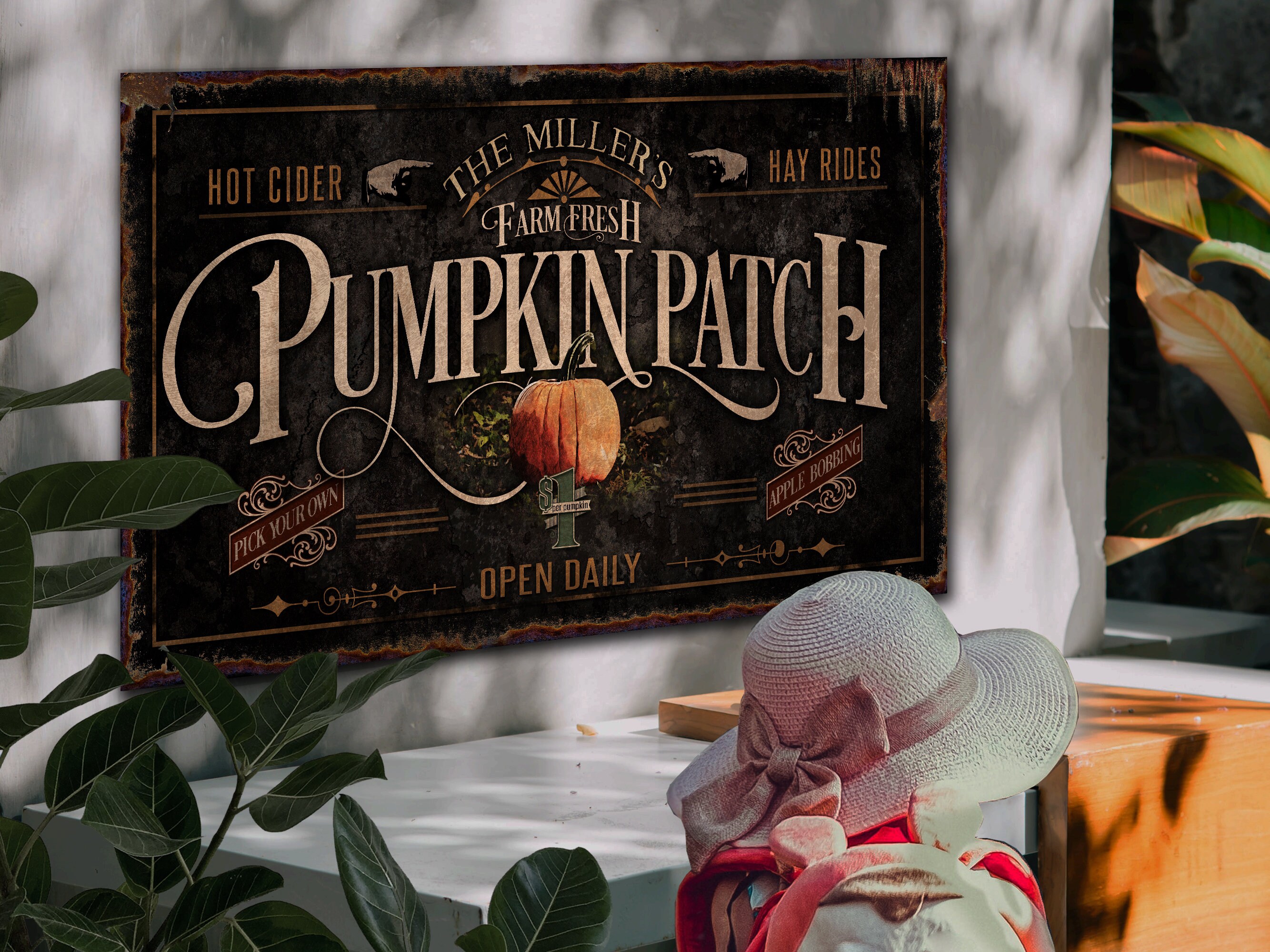 Pumpkin Farm Sign Pumpkin Patch Sign Rustic Fall Decor - Etsy