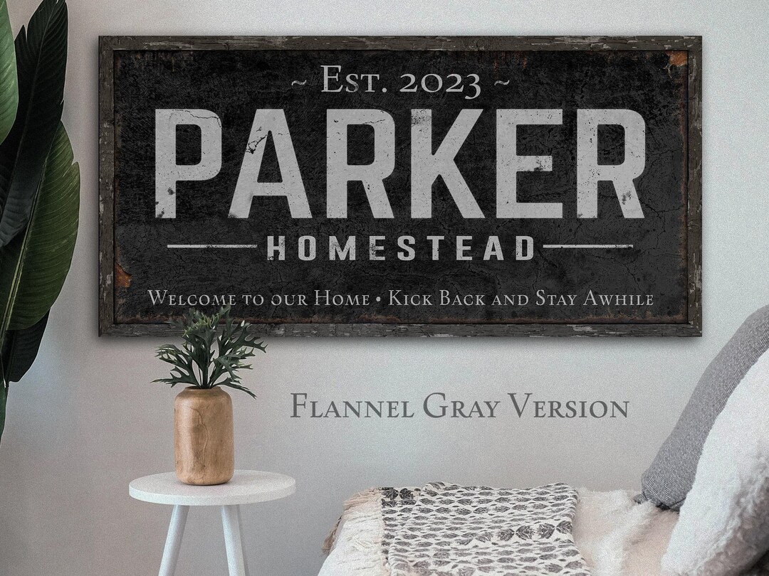 Personalized Family Name Sign: Modern Farmhouse Metal Wall Decor - Etsy