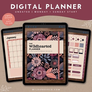 Simple Digital Planner, Undated Digital Planner, Goodnotes Planner, iPad Planner, Digital Planner, Portrait Planner, Weekly Planner, Boho