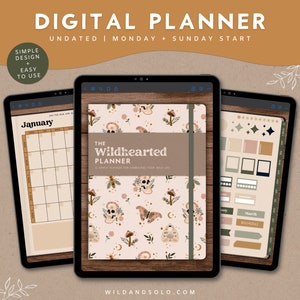 Witchy Simple Digital Planner, Undated Digital Planner, Goodnotes Planner, iPad Planner, Digital Planner, Portrait Planner, Weekly Planner