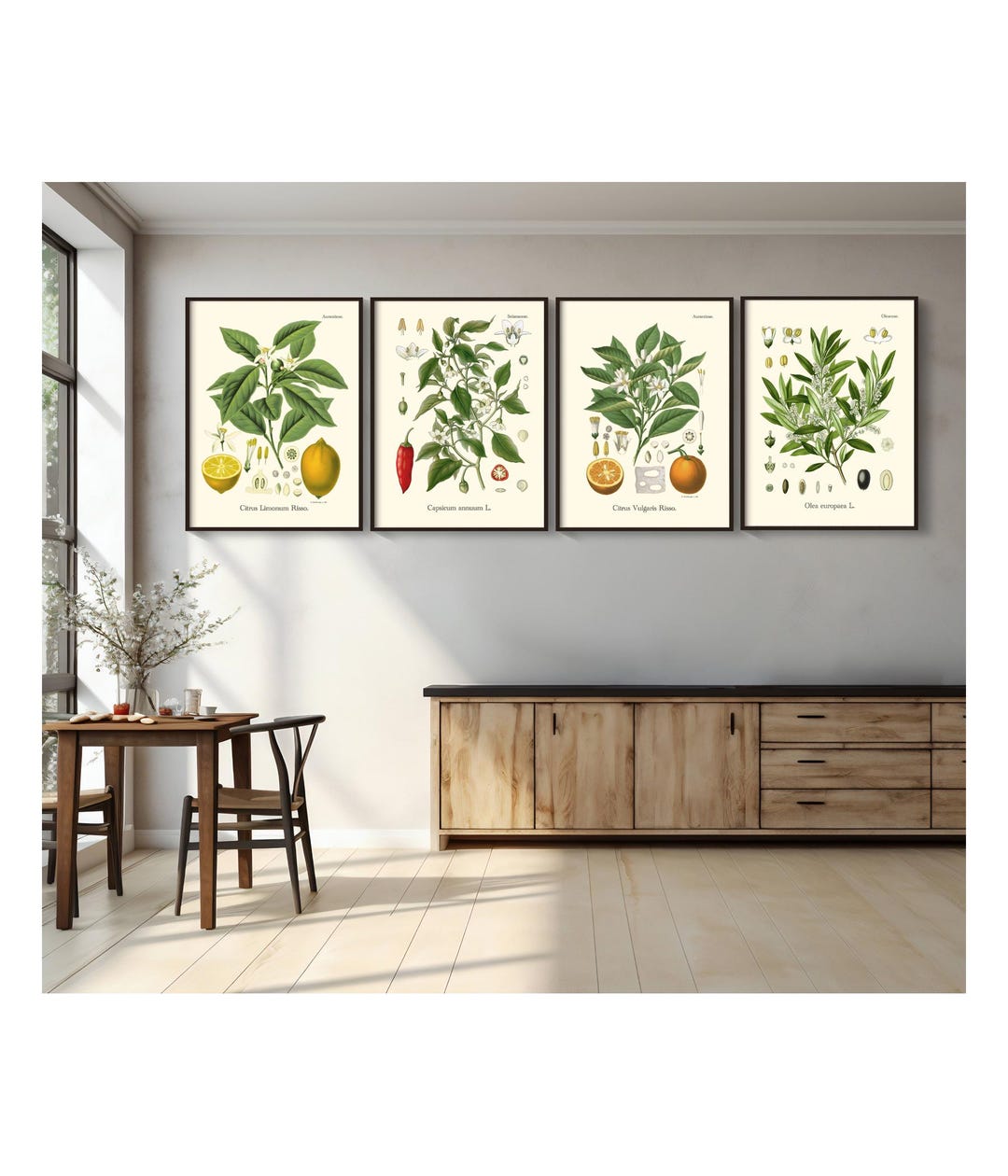 kitchen gallery wall art set of 6, vintage fruit... Vintage Fruit Print Set - Restored Kitchen Wall Art - Etsy