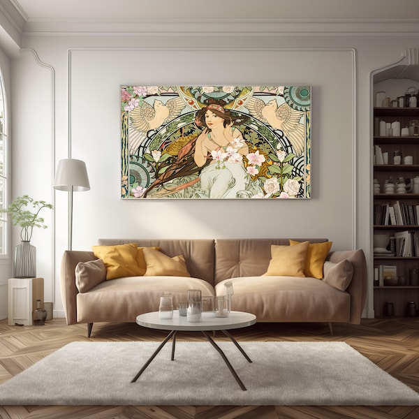 ALTERED ART PRINT.  Art Nouveau. Six Popular Print Sizes.  Gallery Quality Fine Art Printing.  Ready to Frame.  Frame Not Included.