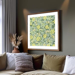 William Morris &quot;Wallpaper&quot; Vintage Restored.  Gallery Quality, Giclee Fine Art Printing.  Five Popular Print Sizes. Ready to Frame.