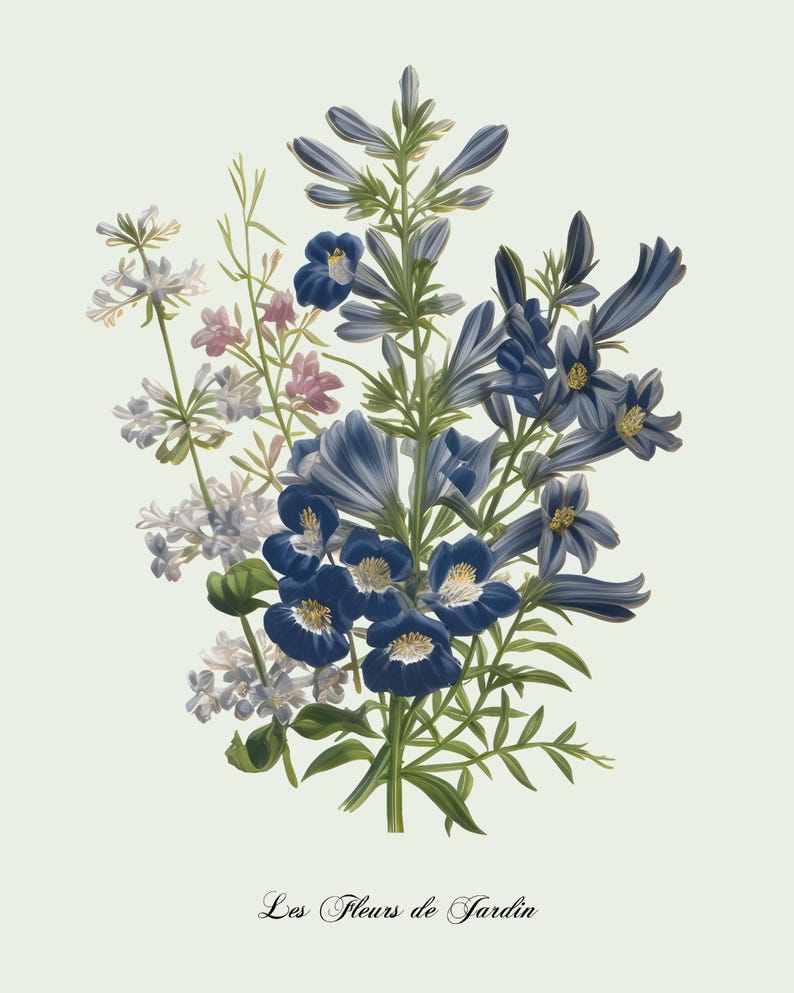 Restored Floral Art Prints - Set of Three - Giclée Quality Bild 10