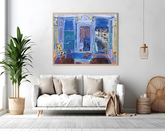Raoul Dufy, Window Opening on Nice, 1928, Fine Art Poster, Moody