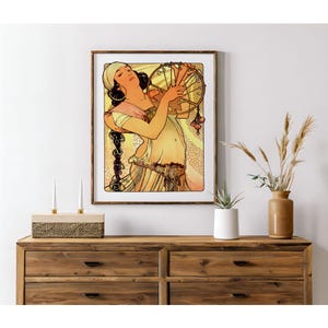 Alphonse Mucha&#39;s - &quot;Salomé&quot; Vintage Restored Art.  Art Nouveau Decor.  Giclee Fine Art Printing.  Four Popular Print Sizes.  Ready to Frame.