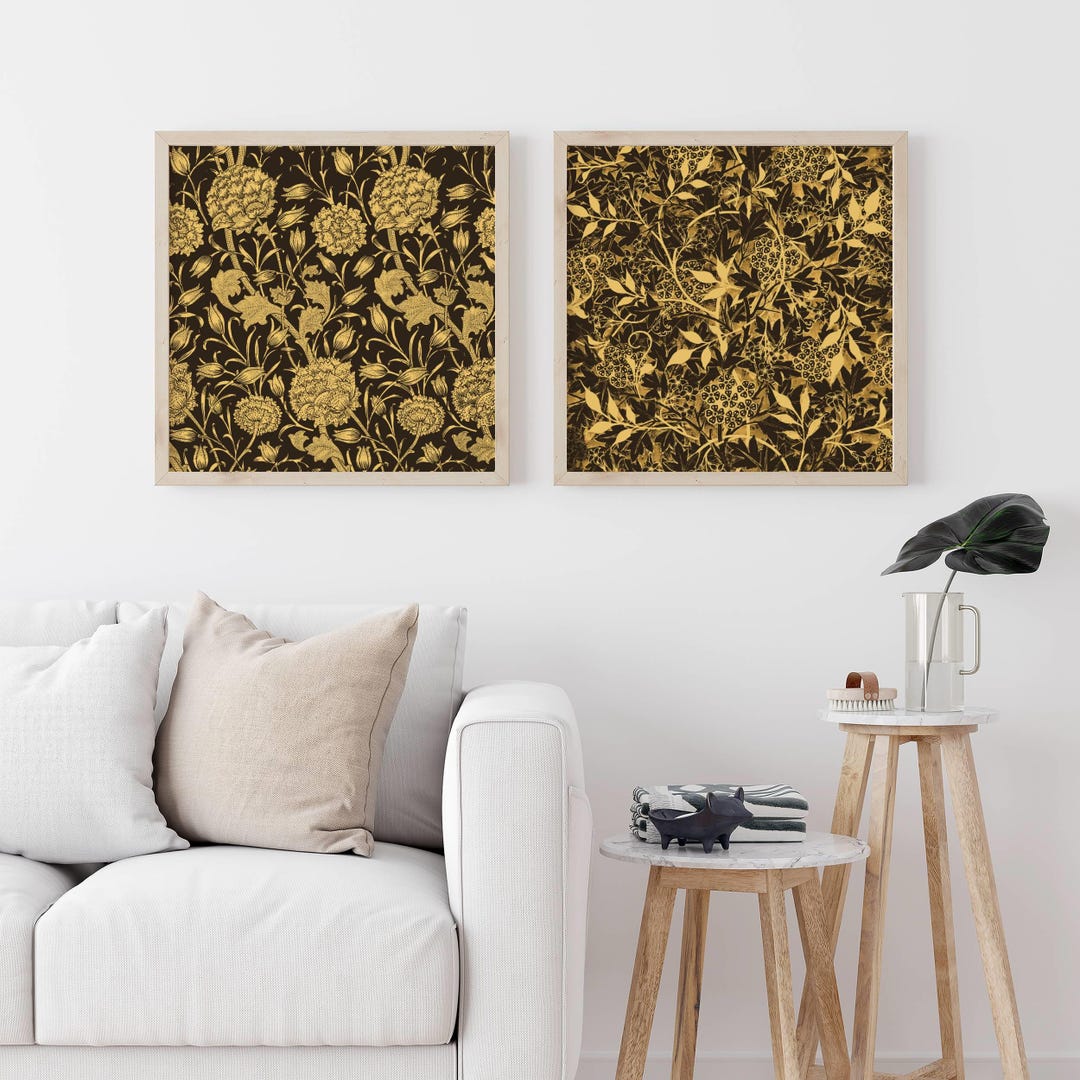 William Morris Floral Art Print Set – Restored Vintage Wall Decor - Etsy