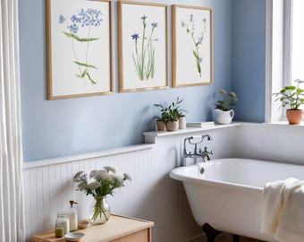 Bathroom Art Prints - Vintage Botanical Art by Mary Vaux Walcott