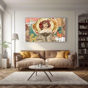Altered Art Nouveau Portrait Print - Gallery Quality Vintage Style