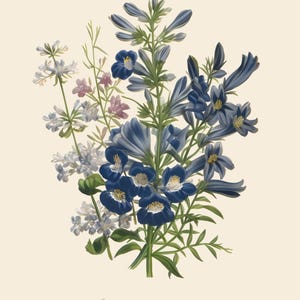 Restored Floral Art Prints - Set of Three - Giclée Quality Bild 2