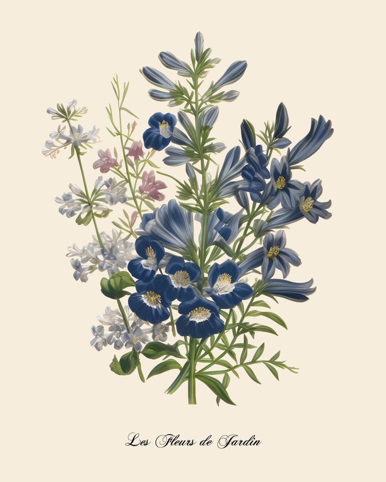 Restored Floral Art Prints - Set of Three - Giclée Quality Bild 2