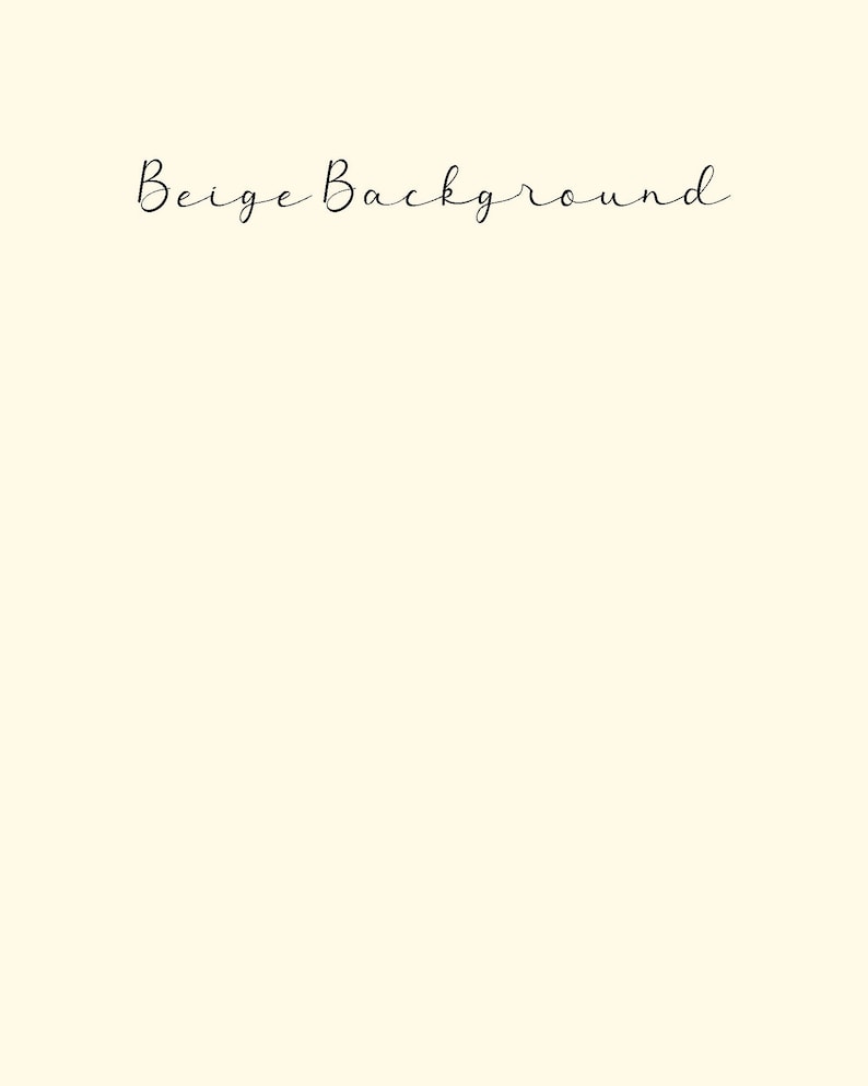 Op de afbeelding: Een effen beige achtergrond met de handgeschreven tekst "Beige Background" in een cursief lettertype. De tekst is zwart en gecentreerd bovenaan de afbeelding.