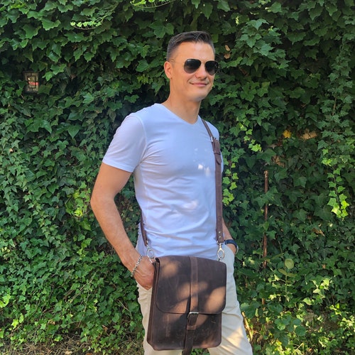 Men leather bag, messenger shops bag, crossover bag, crossbody bag