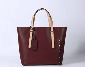 violet leather bag, violet handbag, violet real leather handbag,made in italy, woman leather bag, bag laptop, leather big bag,travel bag