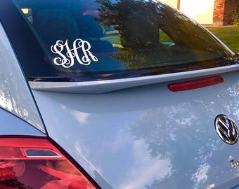 Monogram Car Decal | Window Decal