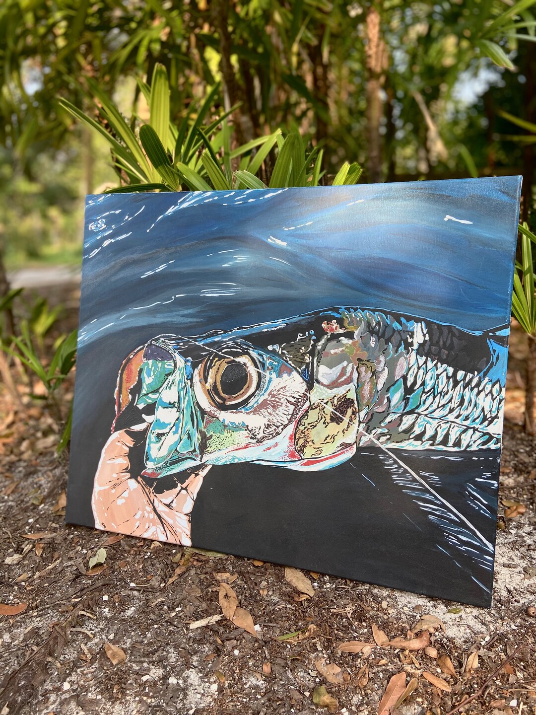 Acrylic Tarpon Painting Etsy