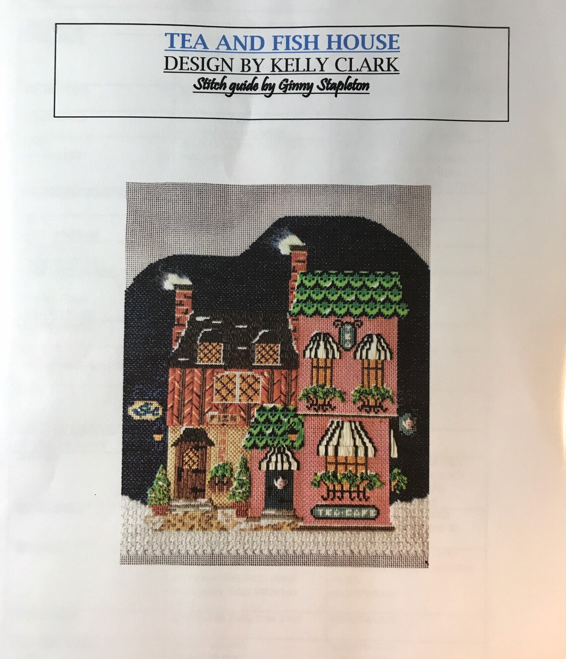 The Tea and Fish House Canvas by Kelly Clark Village Series Etsy