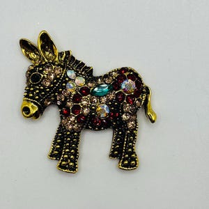 Adorable Colorful Crystals Donkey Burro Needle Minder/Magnet