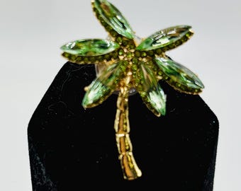 Small Green Crystal Palm Tree Needle Minder/Magnet - NOT FOR CHILDREN
