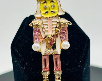 Beautiful Pink Crystal Nutcracker Needle Minder/Magnet - NOT FOR CHILDREN