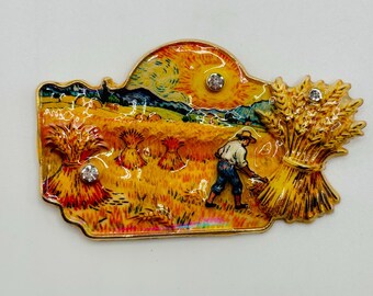 Beautiful Large Wheat Field Needle Minder/Magnet