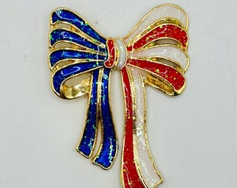 Enamel Flag Bow Needle Minder/Magnet
