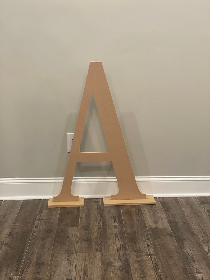 Large Standing Wood Letter Etsy