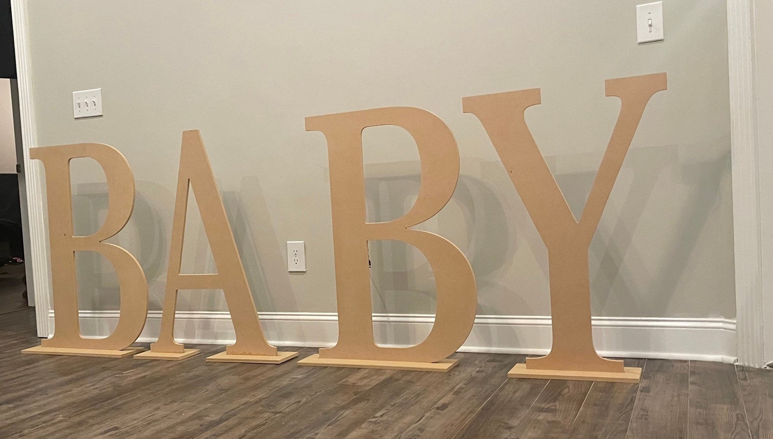 Large Standing Wood Letter Etsy