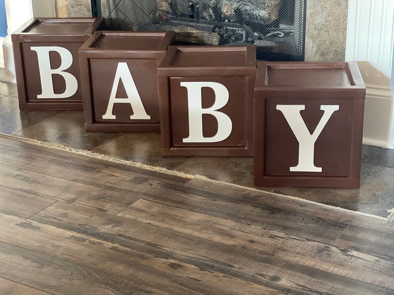 Baby Shower Block Letters Oversized Alphabet Blocks Large Etsy