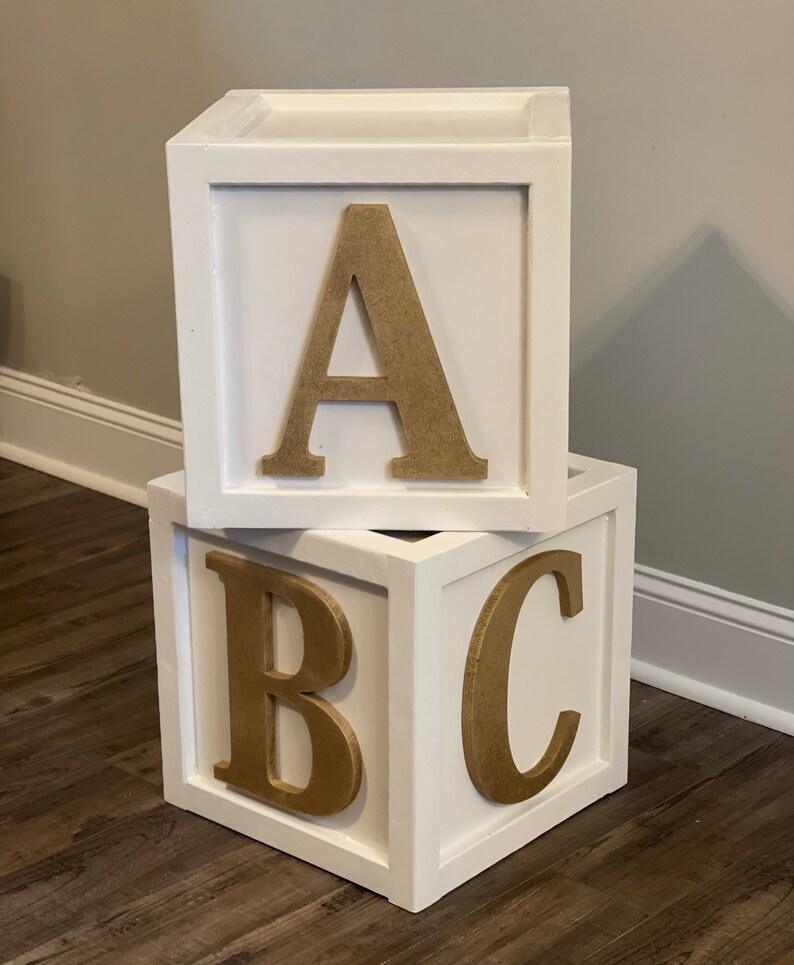 Baby Shower Block Letters Oversized Alphabet Blocks Large Etsy
