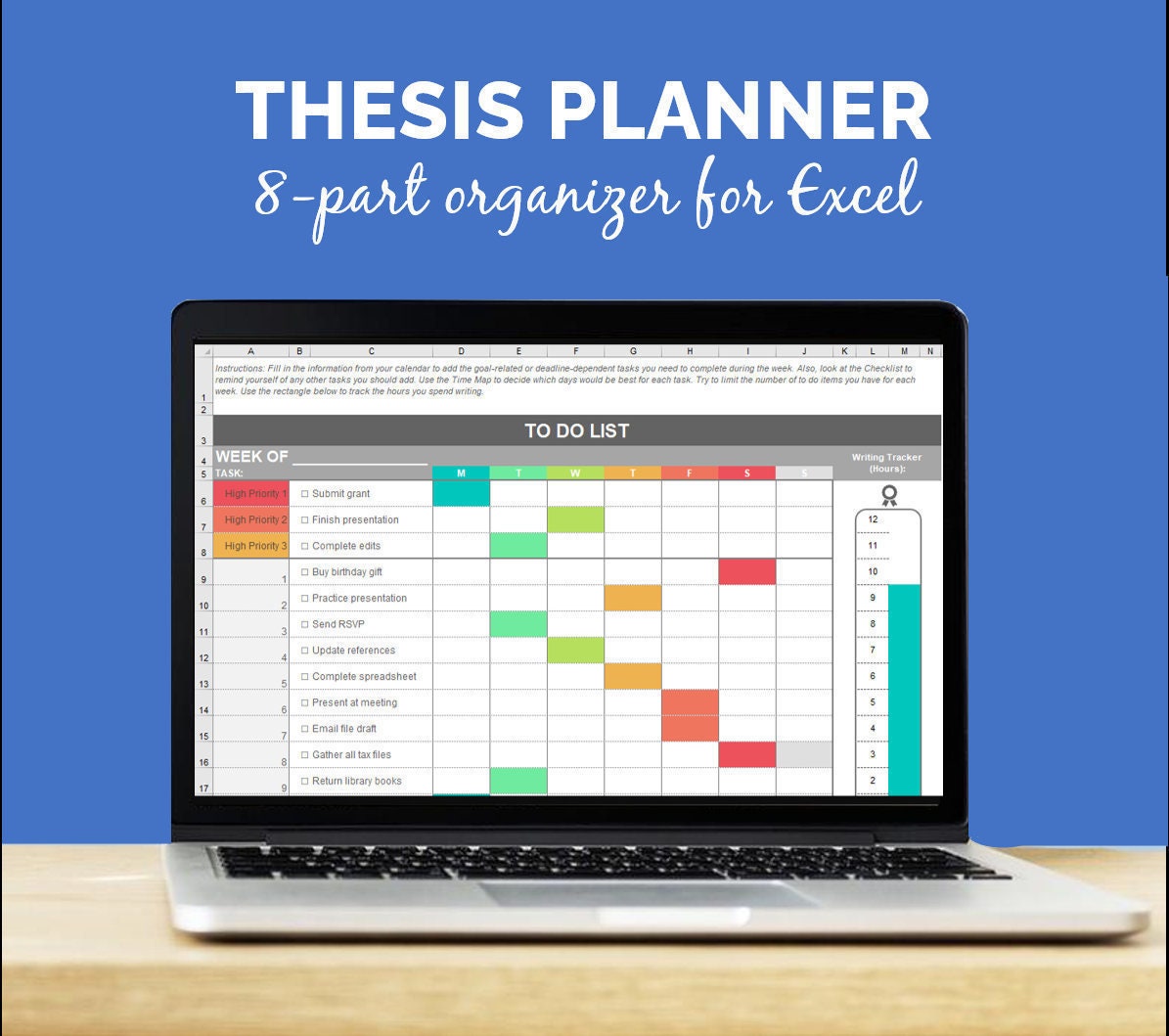 thesis writing planner
