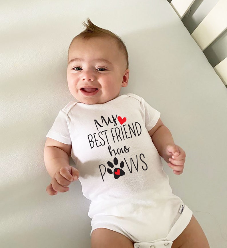 Download My Best Friend Has Paws Onesie Baby Boy Onesie Baby Girl ...