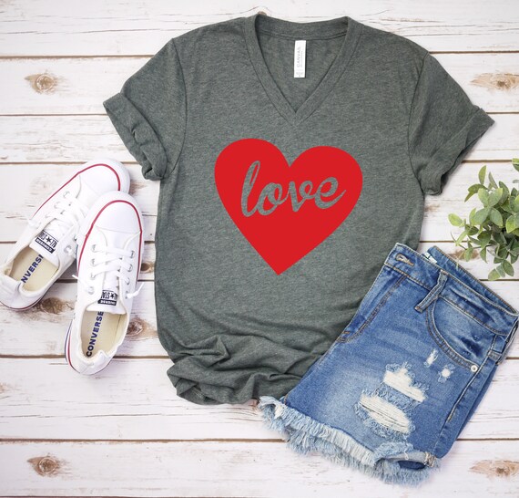 converse love heart t shirt