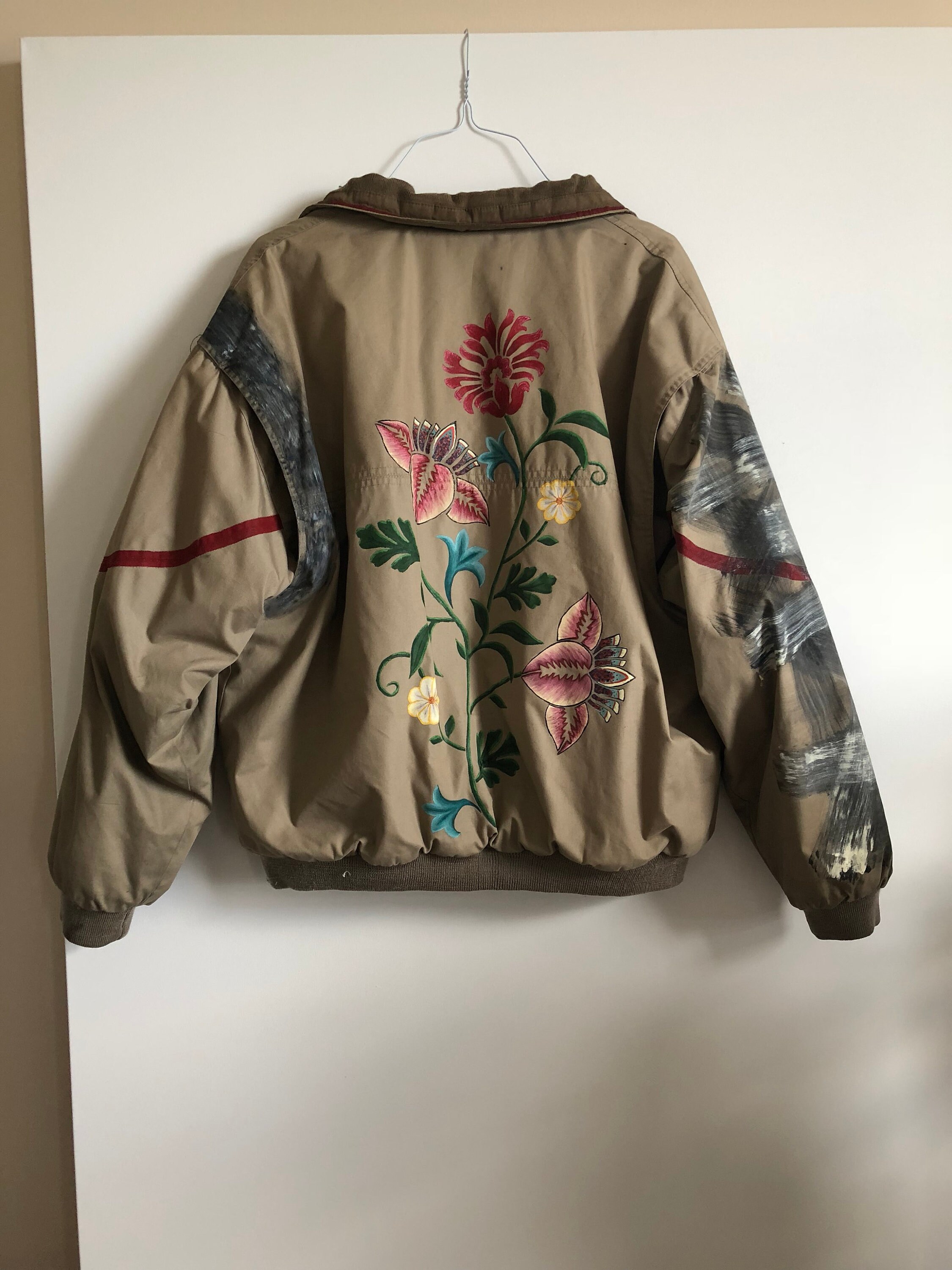 Painted Bomber Jacket - Etsy