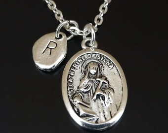 St Catherine of Siena Necklace, St Catherine of Siena Charm, St Catherine of Siena Pendant, St Catherine of Siena Medal, Saint Catherine