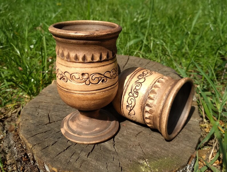 Download Set ceramic bottle with 2 cups Clay bottle 2 glasses Wine ... Yellowimages Mockups