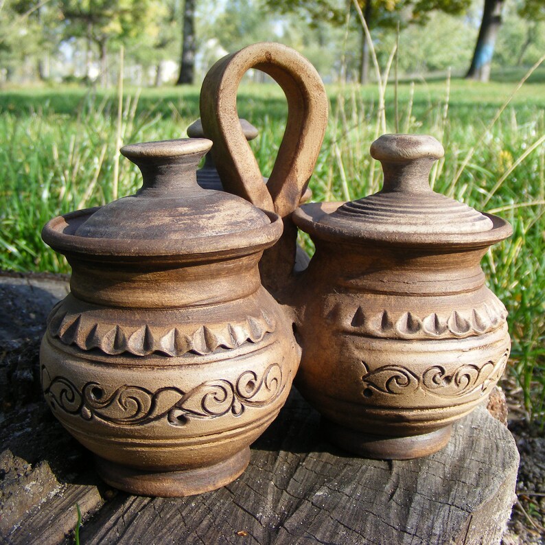 Ceramic container Pottery salt cellar Porcelain dish Lidded Etsy