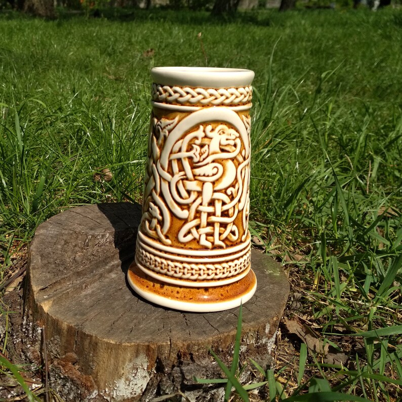 Handmade viking beer stein Dragon beer mug Dragon tankard Etsy