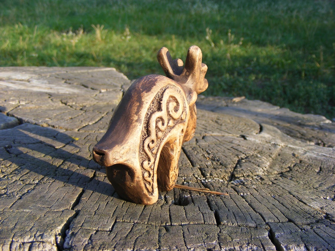 Funny Elk Whistle Hand Built Whistle Ukrainian Ocarina Small Etsy