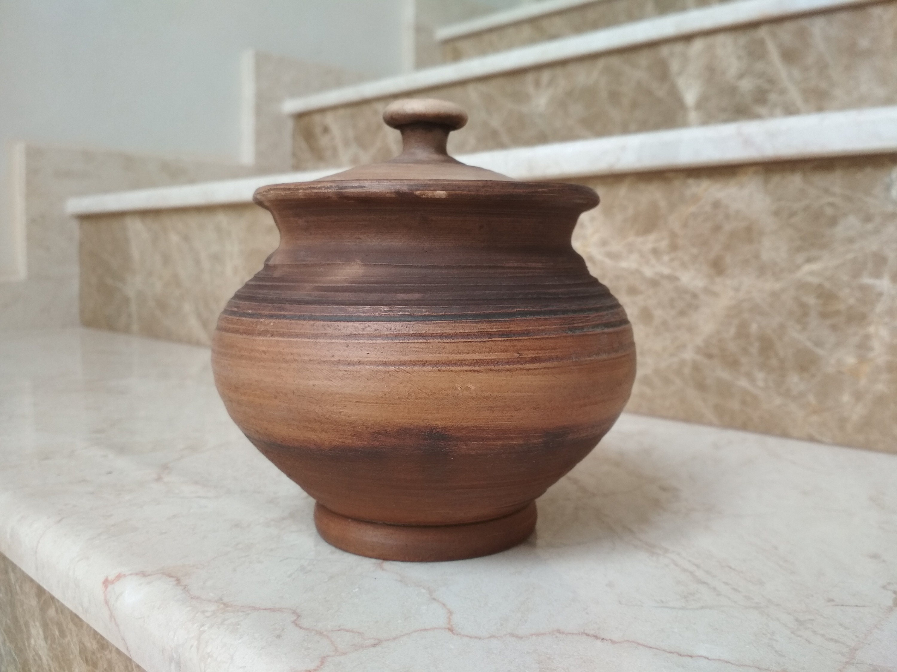 Honey jar Sugar pot Bowl with lid Pannikin casserole Kitchen Etsy