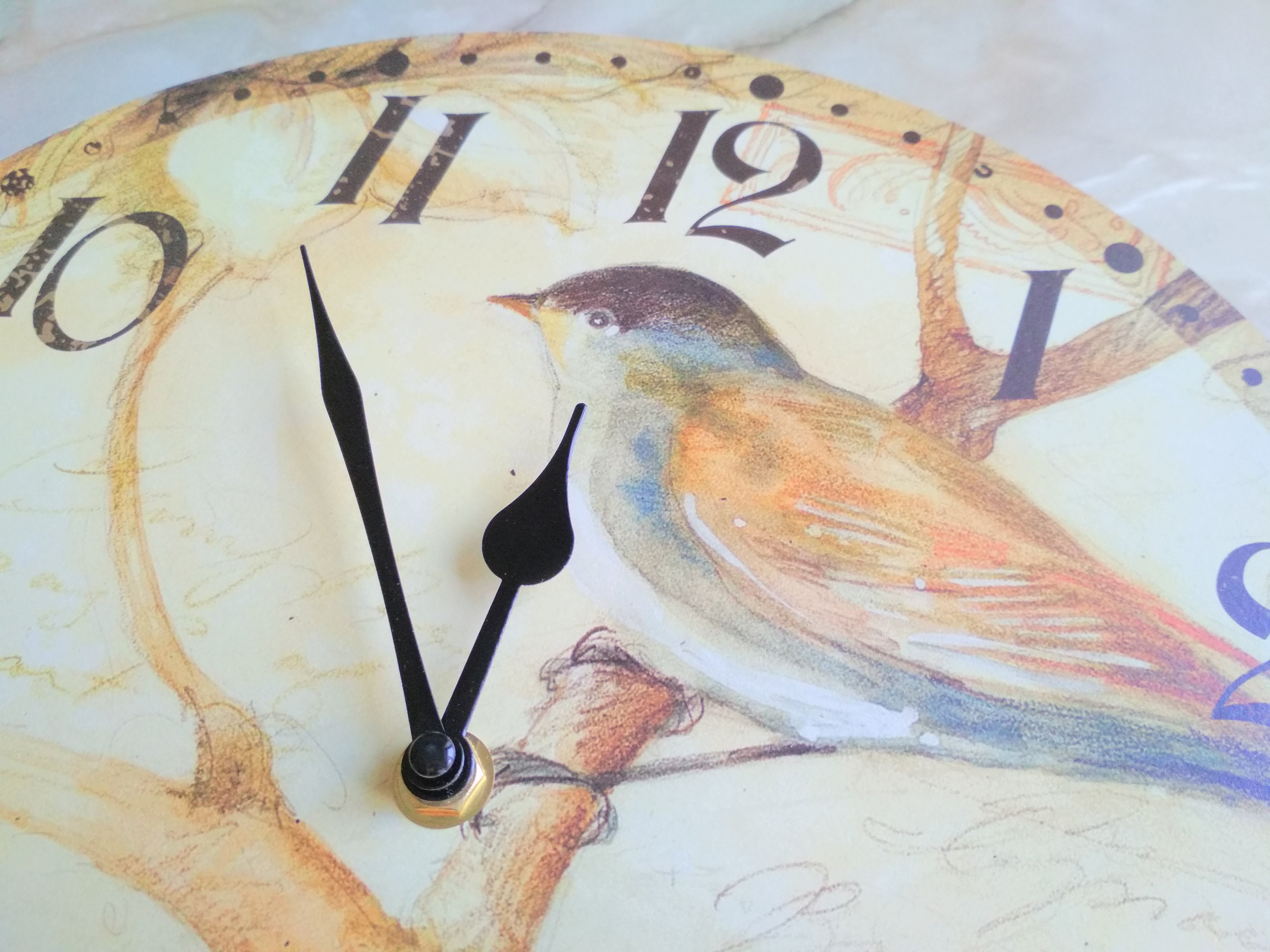 Bird wall clock Unique clock Modern wood clock Bird home Etsy