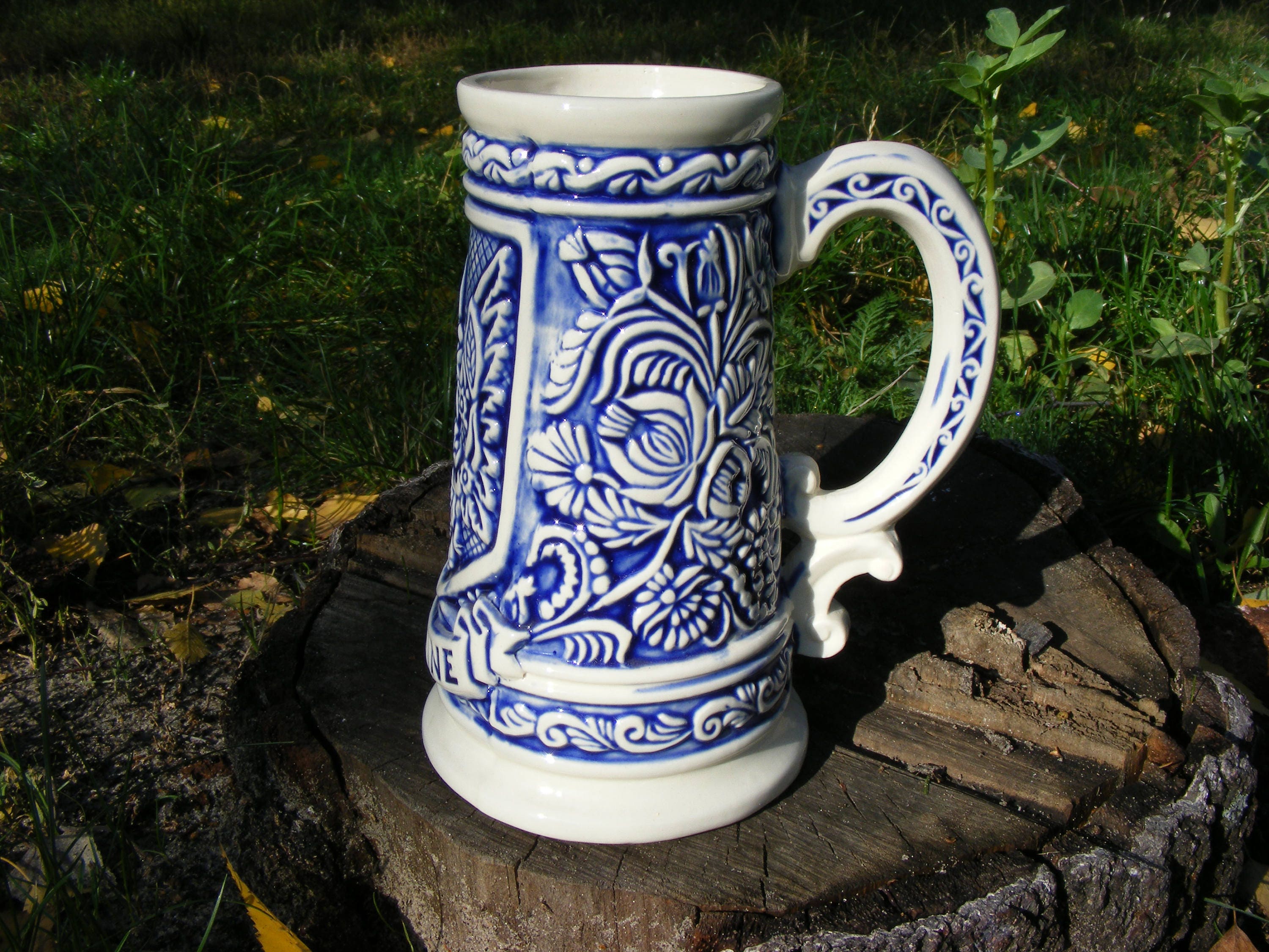 Ukraine Mug Beer Stein Toby Jug Pottery Beer Pint Clay Cup Etsy