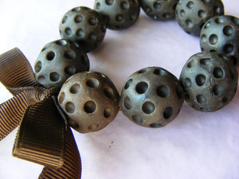 Ceramic Matte Beads Big Clay Beads Pottery Beads Stoneware Etsy