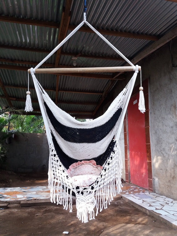 White and black hammock Butterfly Chair White and black hammock Butterfly Chair